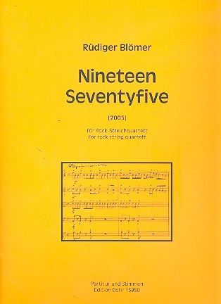 Nineteen Seventyfive fr Rock-Streichquartett Partitur und Stimmen