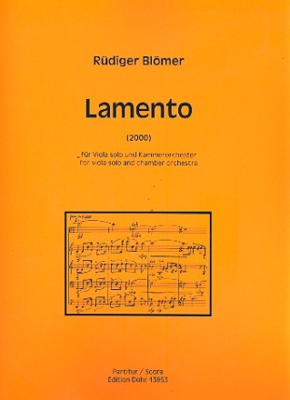 Lamento fr Viola und Kammerorchester Partitur