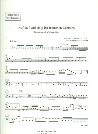 Auf auf und singt ihr frommen Christen fr Soli, gem Chor und Instrumente Stimmensatz