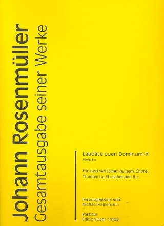 Laudate pueri Dominum Nr.9 RWV.E115 fr 2 gem Chre, Trombetta, Streicher und Bc Partitur