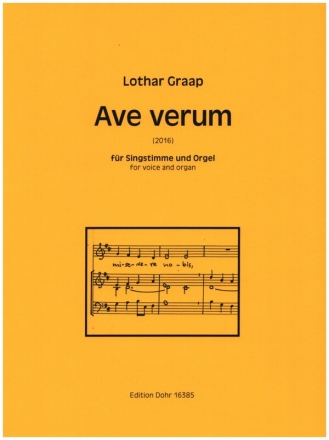 Ave verum fr Gesang (hoch) und Orgel Partitur