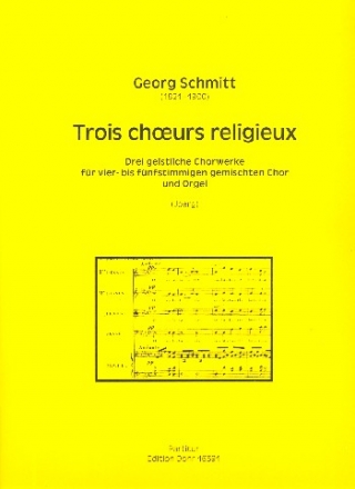 3 Choeurs religieux fr gem Chor und Orgel Partitur