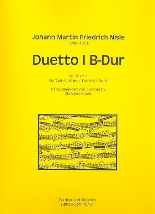 Duett B-Dur op.13,1 fr 2 Violinen Partitur und Stimmen