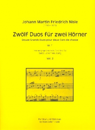 12 Duos op.7 Band 2 (Nr.7-12) fr 2 Hrner Partitur und Stimmen