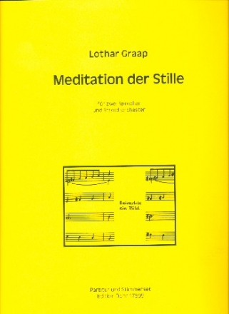 Meditation der Stille fr 2 Sprecher und Streichorchester Partitur und Stimmen