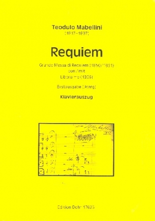 Requiem fr Soli, gem Chor und Orchester Klavierauszug