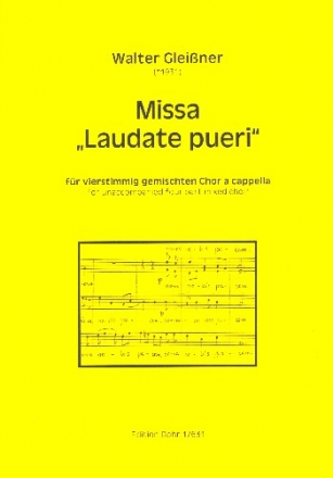Missa Laudate pueri fr gem Chor a cappella Partitur