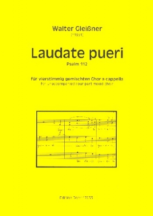 Laudate pueri fr gem Chor a cappella Partitur