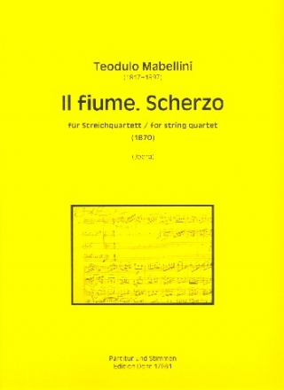 Il fiume - Scherzo a-Moll fr Streichquartett Partitur und Stimmen
