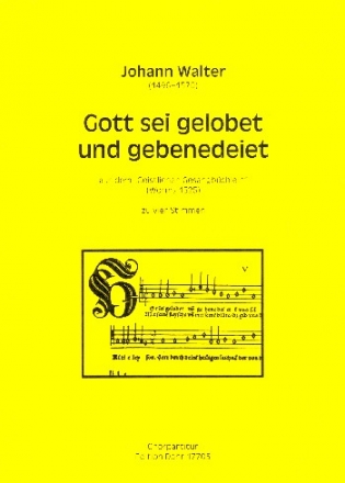 Gott sei gelobet und gebenedeiet fr gem Chor a cappella Partitur