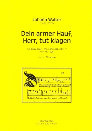 Dein armer Hauf Herr tut klagen fr gem Chor a cappella Partitur