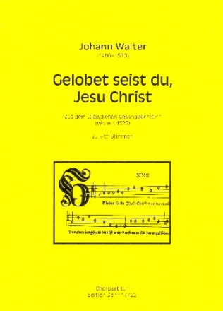 Gelobet seist du Jesu Christ fr gem Chor a cappella Partitur