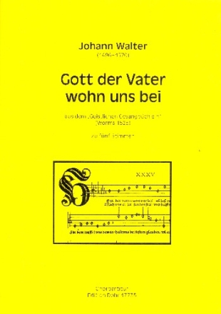 Gott der Vater wohn uns bei fr gem Chor a cappella Partitur