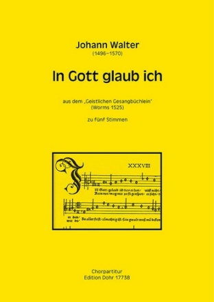 In Gott glaub ich fr gem Chor a cappella Partitur