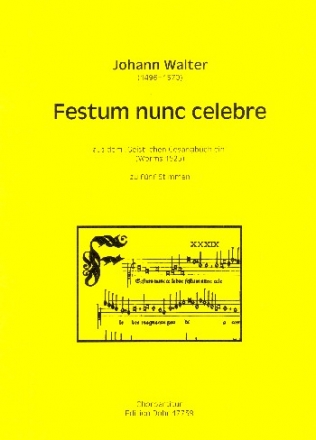 Festum nunc celebre fr gem Chor a cappella Partitur