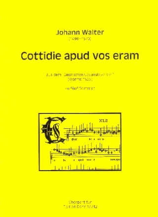 Cottidie apud vos eram fr gem Chor a cappella Partitur