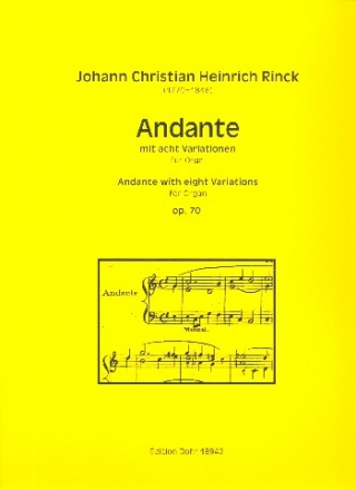 Andante mit 8 Variationen op.70 fr Orgel