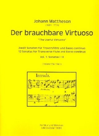 Der brauchbare Virtuose Band 1 - Sonaten Nr.1-3 fr Traversflte und Bc Partitur und Stimmen (Bc ausgesetzt)