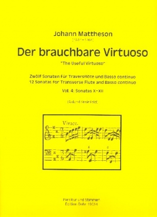 Der brauchbare Virtuose Band 4 - Sonaten Nr.10-12 fr Traversflte und Bc Partitur und Stimmen (Bc ausgesetzt)