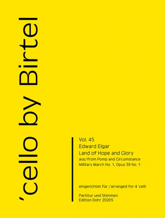 Land of Hope and Glory aus 'Pomp and Circumstance' fr 4 Violoncelli Partitur und Stimmen