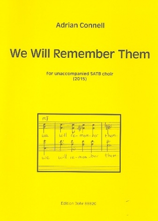 We will remember them fr gem Chor a cappella Partitur