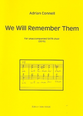 We will remember them fr gem Chor a cappella Partitur