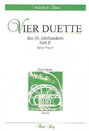 4 Duette des 18. Jahrhunderts Band 2 fr 2 Fagotte Partitur und Stimmen