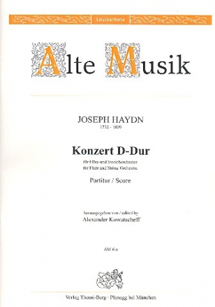 Konzert D-Dur Hob.VIIF:1 fr Flte und Streicher Partitur
