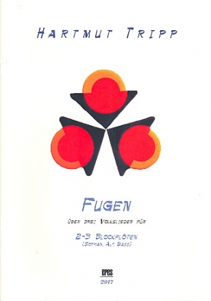 Fugen ber drei Volkslieder (+CD) fr 2-3 Blockflten (SAB) Partitur und Stimmen