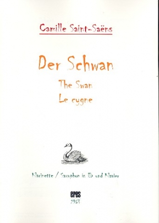 Der Schwan fr Klarinette (Saxophon in Es) und Klavier