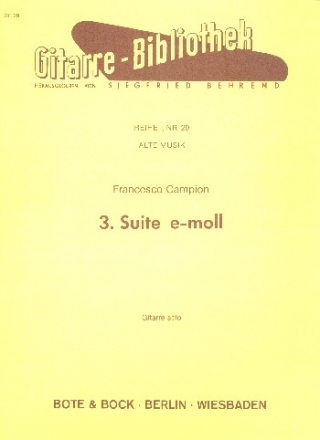 Suite e-Moll Nr.3 fr Gitarre