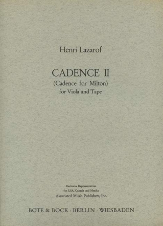 Cadence II Viola und Tonband