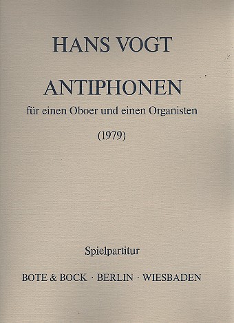 Antiphonen fr Oboe und Orgel Partitur