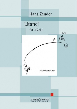 Litanei 3 Violoncelli Spielpartitur 3 Spielpartituren