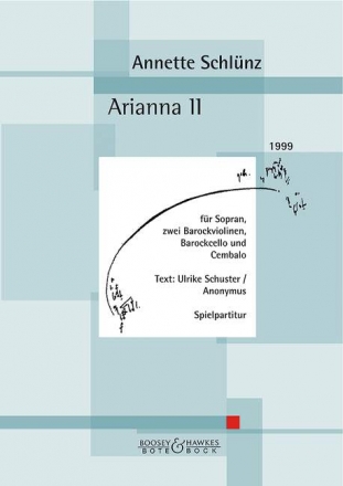Arianna II Sopran, 2 Violinen, Violoncello und Kontrabass Spielpartitur 5 Exemplare