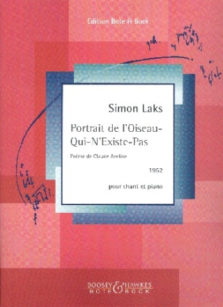 Portrait de l'oiseau-qui-n'existe-pas fr Gesang und Klavier Partitur