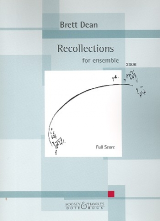 Recollections for clarinet, horn, piano, percussion, violin, viola, cello, double b. score in C