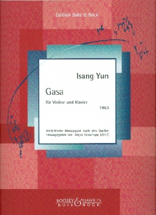 Gasa fr Violine und Klavier Neuausgabe 2016