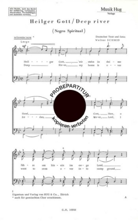 Schmid, Walter Heiliger Gott/deep river Mnnerchor
