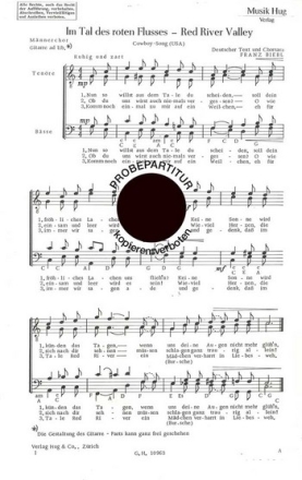 Biebl, Franz Im Tal des roten Flusses Mnnerchor und Gitarre