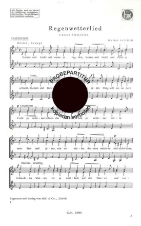 Schmid, Walter Regenwetterlied Frauenchor