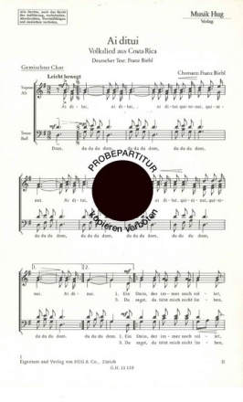 Biebl, Franz Ai dtui gemischter Chor