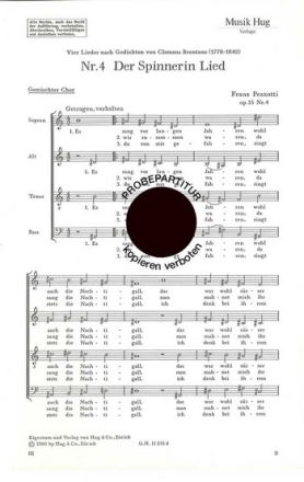 Pezzotti, Franz Spinnerin Lied gemischter Chor
