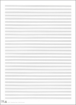 Notenpapier 27 x 36 cm 30 Systeme mit Hilfslinien  5 Bgen