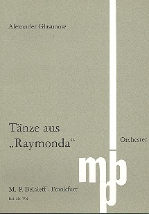 Tnze aus Raymonda fr Orchester Studienpartitur