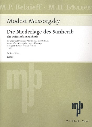 Die Niederlage des Sanherib fr gem Chor und Orchester Partitur (kyr/russ)