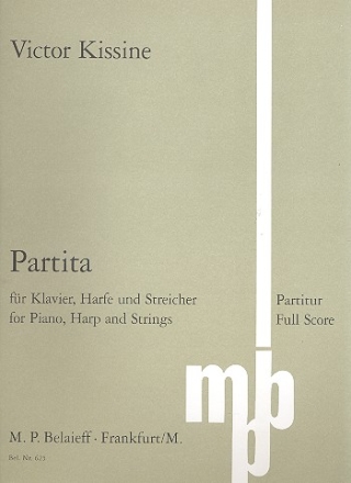 Partita fr Klavier, Harfe und Streicher Partitur