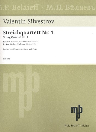 Streichquartett Nr.1 fr 2 Violinen, Viola und Violoncello Partitur und Stimmen