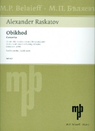 Obikhod fr 4 Mnnerstimmen (Mnnerchor) und Streichorchester Studienpartitur (kyr/russ)