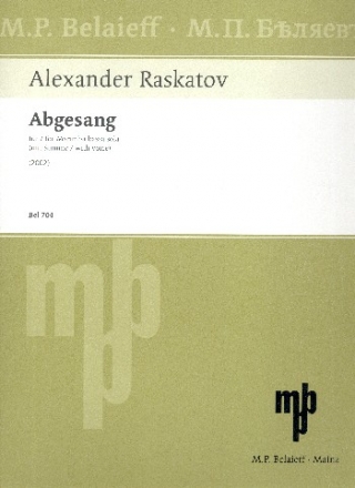Abgesang fr Bass-Marimbaphon (mit Stimme)